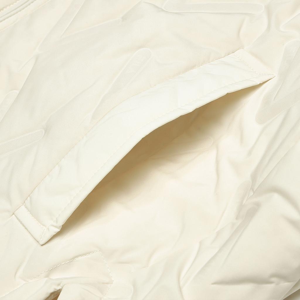 Fila Emerald Solid Color Casual Loose Stand Collar Thin Down Jacket Women Jacket Mist-Lotus-White F11W344927F-IV