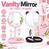 Cat Ear Makeup Mirror 360°Rotation Desktop Mirror Cute Vanity Mirror