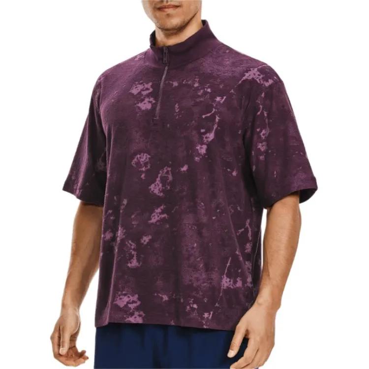 Under Armour Journey T-Shirts Men's Rock Purple Stand Collar Moderate (Unisex) T-Shirts 1377178 572