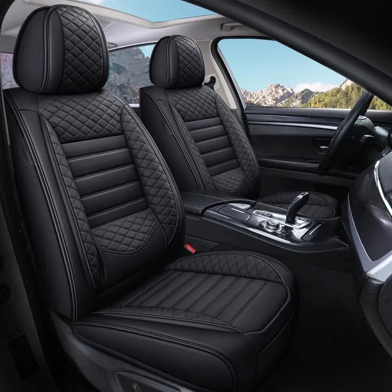 Luxurious PU leather car seat cover, 3D wing & fixed lumbar support - Soft, comfortable and durable, suitable for most Car