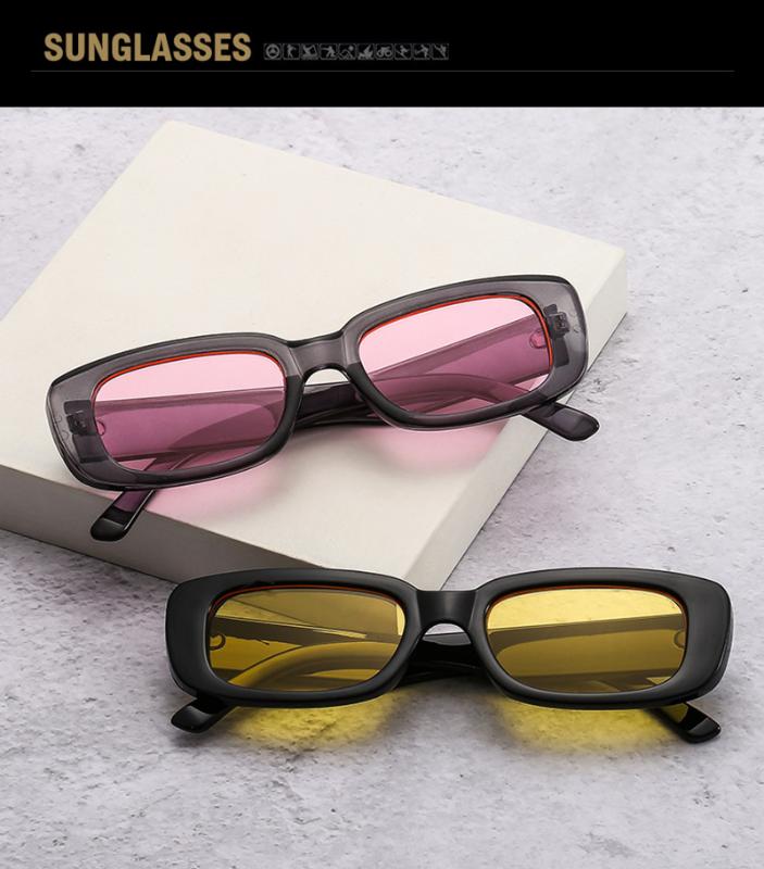 2022 Rectangle Vintage Sunglasses Fashion Leopard Summer Sunglasses Sport Retro Square