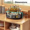 Turntable Organizer, Spice Rack Rotating for Kitchen Pantry Cabinet Table Countertop, Metal Steel, 10 Inch, Black
