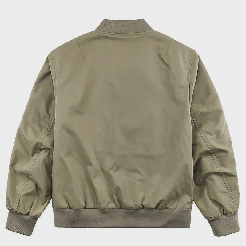 Мужская куртка пилота ВВС - повседневная бейсбольная майка армейского зеленого цвета, рабочая куртка весна/осень