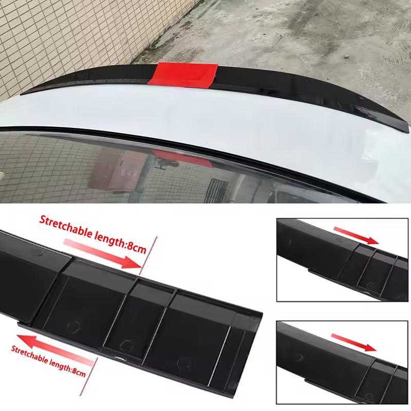 For JAC T9 2018-2026 3-Section ABS Rear Trunk Spoiler 115-125cm Adjustable Sports Decor Top Wing Car Exterior Parts