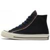 1970s Trendy Casual Ethnic High-Top Canvas Shoes Unisex Black
