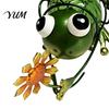 Weatherproof Hanging Patio Lights Solar Frog Garden Light, Creative Metal Sculpture IP65 Whimsical Outdoor Lawn Accents Waterproof LED Lamp