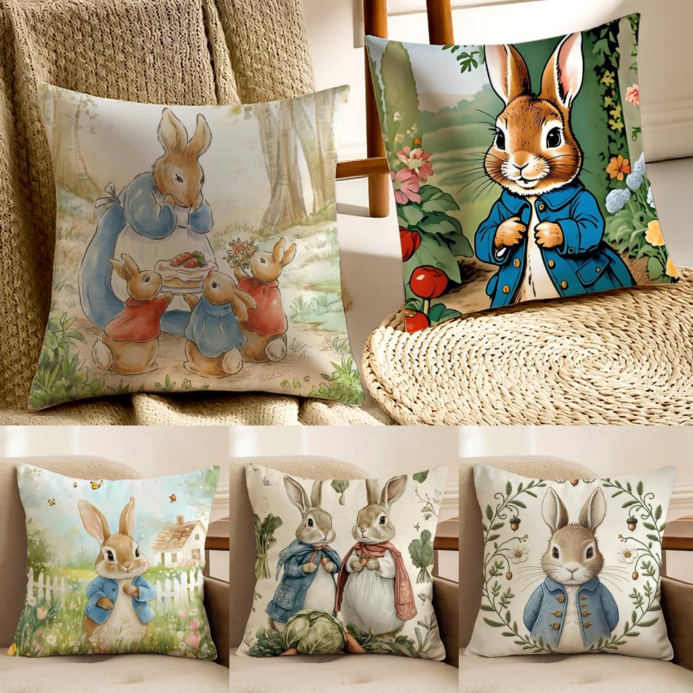 Cartoon Character CutePeter RabbitSmart Cushion Cover Pillowcase Antidustmite living Room Sofa Decor Cushion Room
