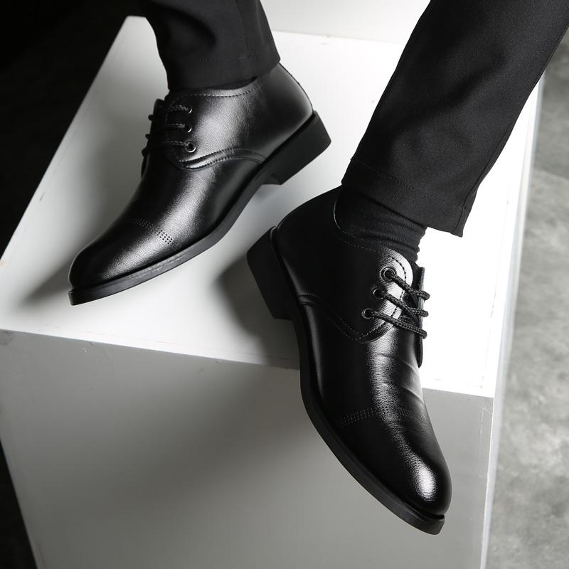 Мужские кожаные туфли на шнуровке в стиле business casual JZ-81650