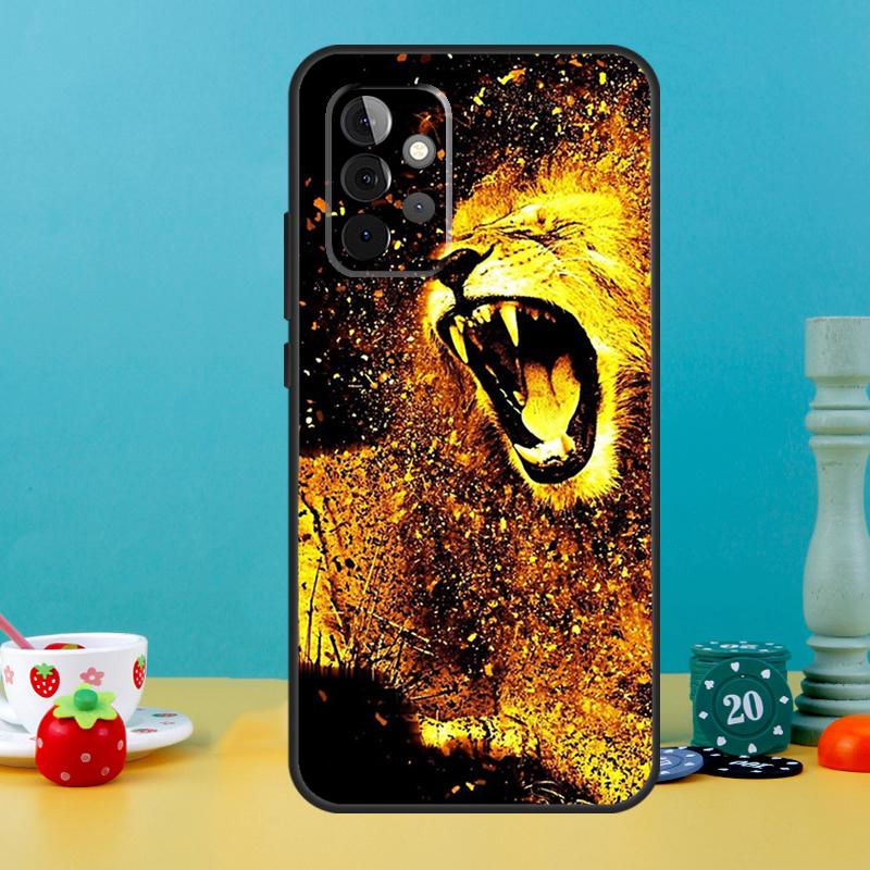 Чехол "Рычащий Лев" для Samsung Galaxy A35 A26 A16 A05 A55 A15 A32 A12 A22 A52 A54 A34 A14 A56 A36 A13 A53