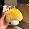 Плюшевый брелок в виде гриба, нечеткий искусственный мех кролика, автомобильный брелок для ключей, DIY брелок, подвеска, украшение, украшение для рюкзака, подарок на день рождения