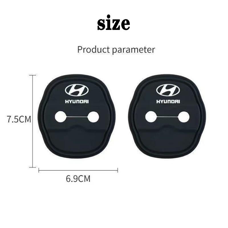 2/4Pcs Car Door Lock Anti-collision Silicone Cover for Hyundai Genesis NLINE I10 I20 I30 I40 IX20 IX35 Kona Getz Veloster Tucson XX5