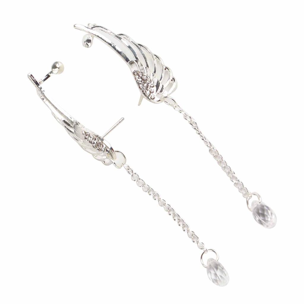 1 Pair Wing Earring Tassel Ear Ring Stud Decoration Women Accessory for Party Dating
