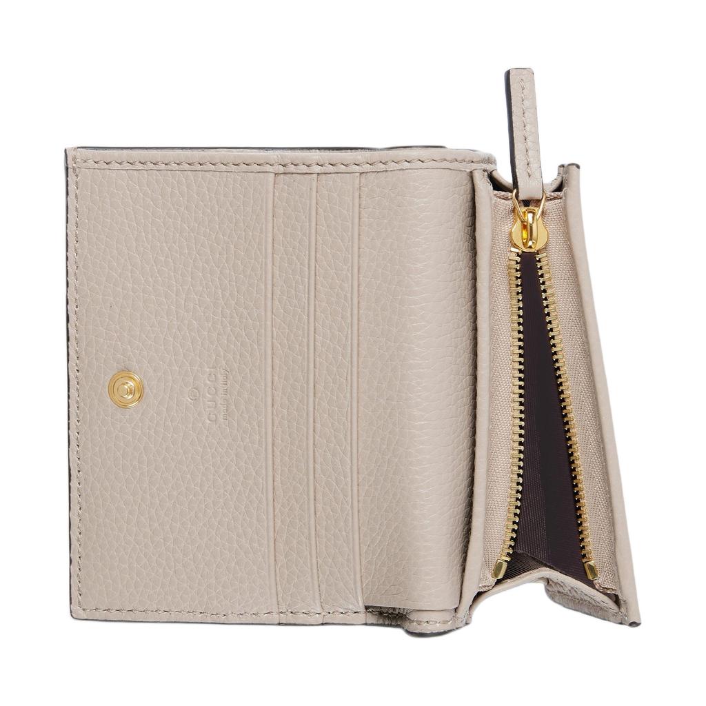 Gucci GG Marmont Logo Print Mini Wallet Women wallet Beige White Gold 841358-AAE5E-9549