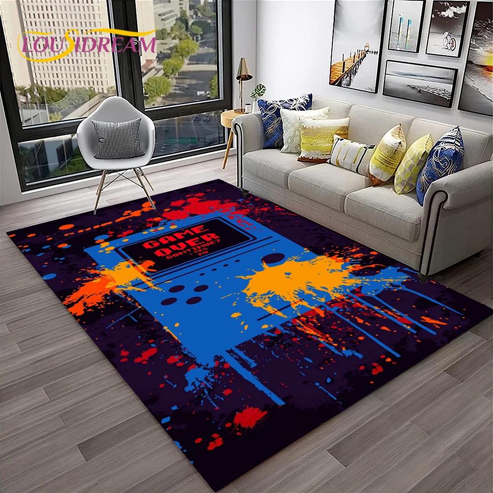 Game Boy GamePad Ретро игровая консоль Коврик для дома Гостиная Спальня Диван Коврик Декор, детский коврик Нескользящий напольный коврик