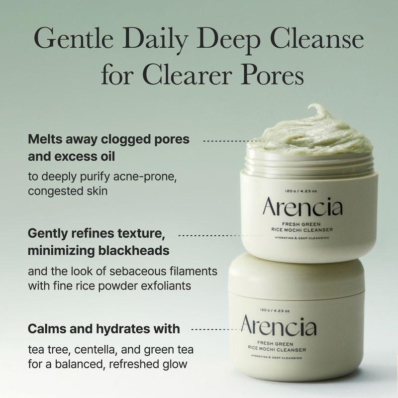 arencia *обновление* Очищающее средство для лица моти с рисом и свежей зеленью 120 г