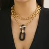 Multilayer Chain Choker Goth Hiphop Rock Necklace for Women Men Jewelry Accessories