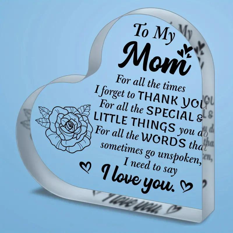 1pc Mom Birthday Gifts For Mom I Love You Mom Mothers Day Gifts
