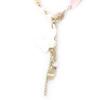 [J7966] - Designer Necklace 'Papillon' Pink Gold Mother-of-pearl