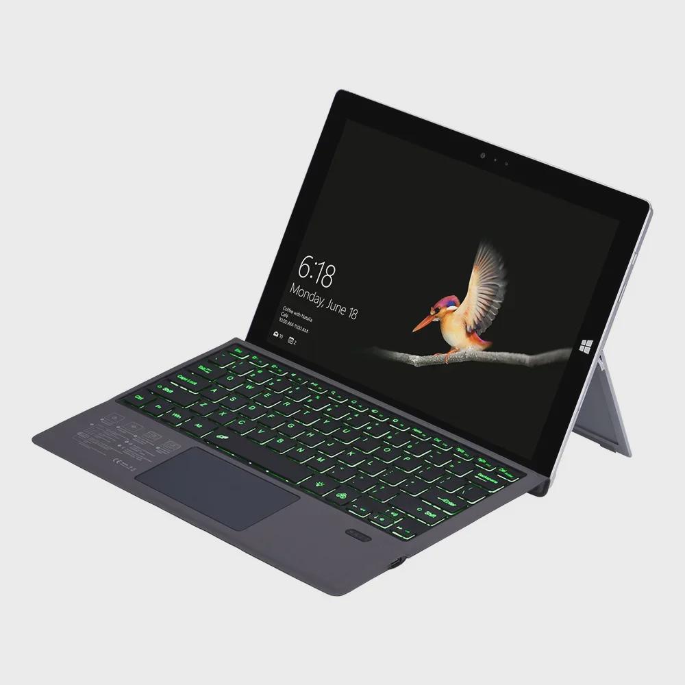 Совместимая клавиатура-чехол для Microsoft Surface Pro, Surface Go Series и Bluetooth-клавиатуры с подсветкой.