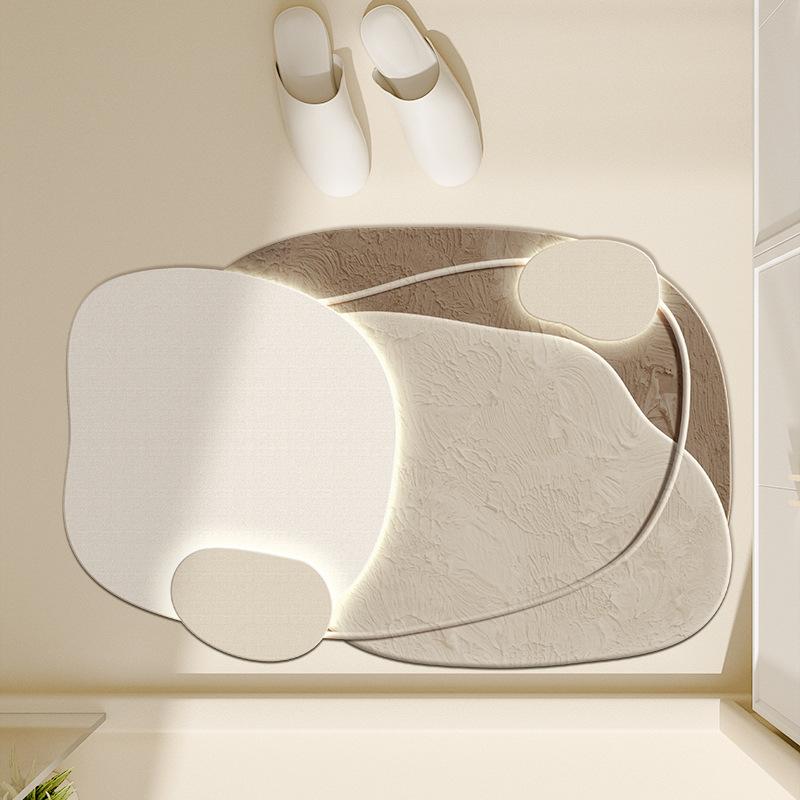 New Bathroom Absorbent Mat Light Luxury Advanced Sense Non-slip Mat Toilet Toilet Door Quick Drying Mat