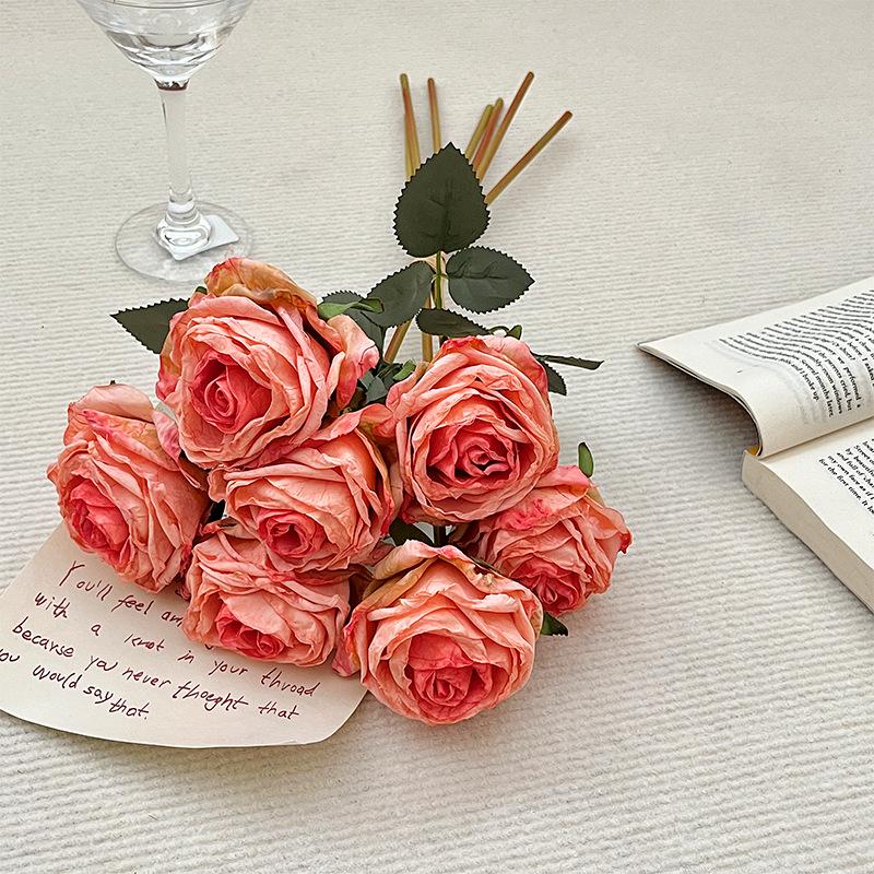 Premium Realistic Artificial Roses Bouquet for Home Decoration and Photography Props