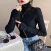 Versatile turtleneck women's autumn and winter knitted bottoming shirt, fashionable new inside, slim and thin outside, foreign top