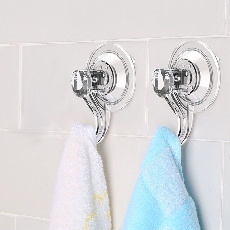 Transparent Glass Suction Cup Hook