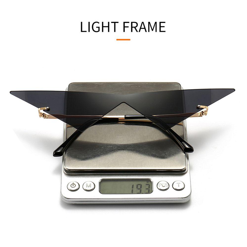 UV400 Vintage One Piece Ocean Lens Rimless Womens Треугольные солнцезащитные очки Солнцезащитные очки Солнцезащитные очки Очки