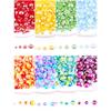 1000pcs 2-8mm Mix, Nice AB, Non-AB, Rainbow Colors Flat Back Half Round Pearls, Multi Colors Crystal Gems Non Hot Fix DMC Jewelry Rhinestones