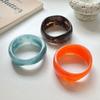 Bohemian Acrylic Bangle Shiny Transparent  Hand Ring Simple Irregular Wide Bracelet  Girls