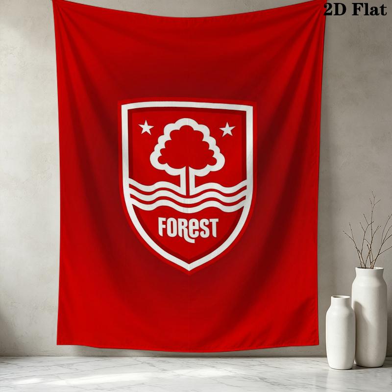 Nottingham Forest FC Wall Tapestry Aesthetic Wall Hanging Printed Fabric Blanket Decorative Tapestries for Bedroom Living Room Home Decor