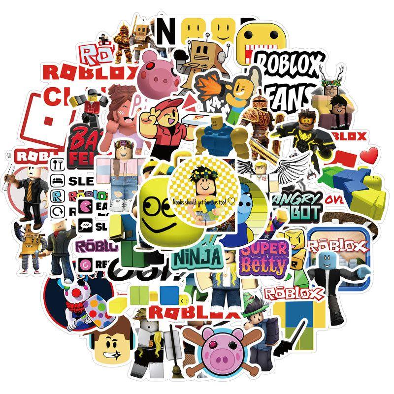 100 шт. ярких наклеек Roblox, идеально подходящих для ноутбуков, велосипедов и скейтбордов