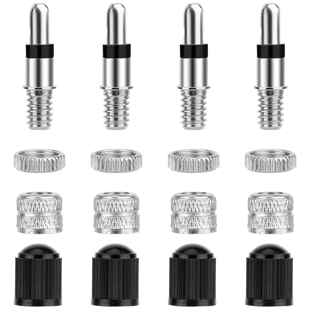 1Set Valve Core Kit, Anti Aging Nickel Plated Brass Universal Bike Tire Valve Core with for Electric Vehicles