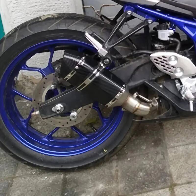 Мотоцикл R25 Mt25 Для Mt03 R3 Yzfr3 Yamaha YZF Выхлопная Средняя Стыковочная Трубка Соединитель 51Mm Мотоцикл Выхлопная Труба Глушителя