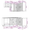 Kitchen Unit LUCCA 8 pcs White Engineered Wood