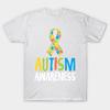 T Shirt Women Cute Autism Awareness Ribbon Autistic Supporter Harajuku Print Kawaii Tshirt Summer Short Sleeve Female T-Shirt Top Tee