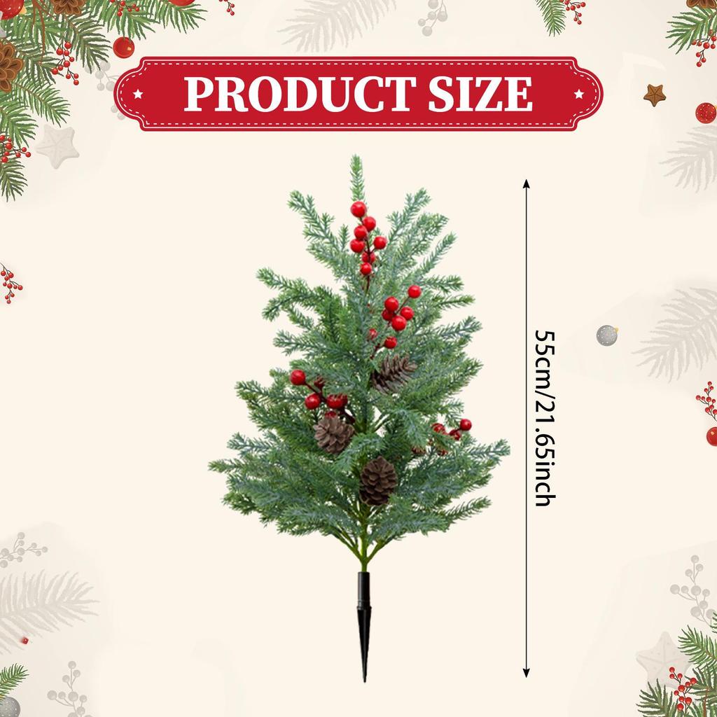Artificial Christmas Tree On Stake, Garden Decoration, Realistic Plant,