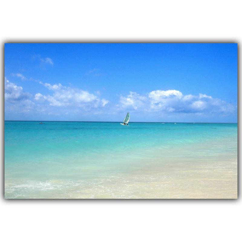 Летнее солнце и пляж, морские пальмы и горный пейзаж, настенная живопись, украшение для дома, фотографии, шелковый холст, плакат с принтом