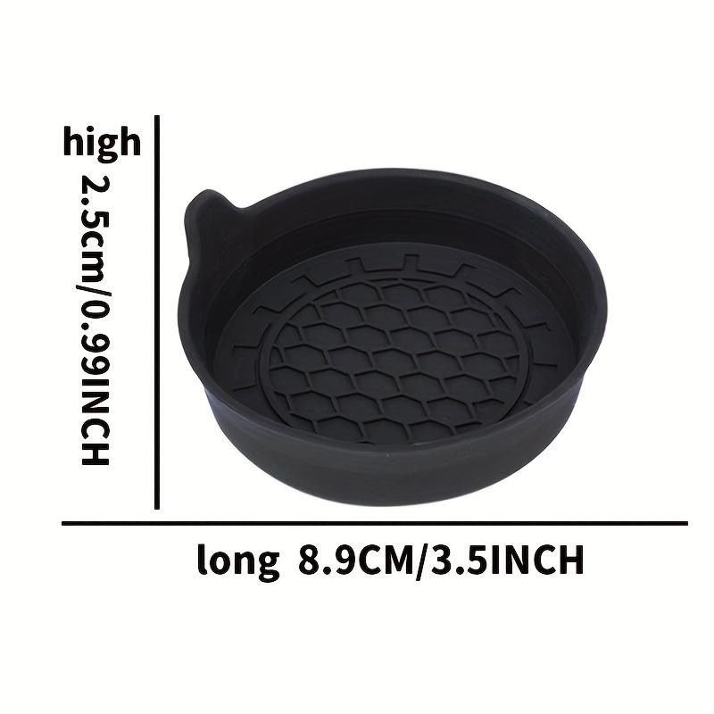 Universal Round Car Silicone Coaster with Anti-Slip Mat for Water Cup Storage in Central Control Console