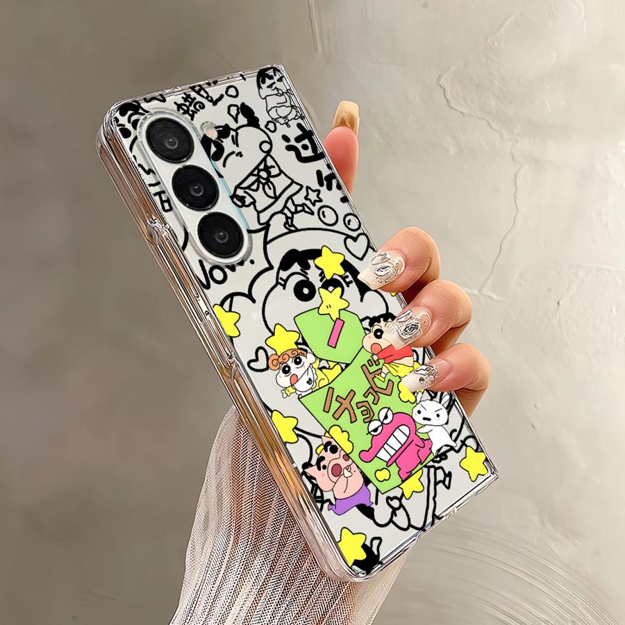 Crayon Shin Chan Nene Case for Samsung Galaxy Z Fold 7 6 5 4 3 ZFold3 ZFold7 ZFold5 ZFold6 ZFold4 Back Phone Cover