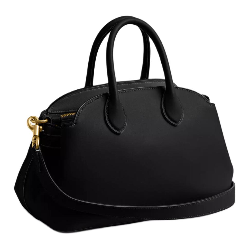 Coach Сумка-тоут Empire Carryall 26 с логотипом, на молнии, из кожи, через плечо, на плечо, средняя женская сумка-тоут, черная CU066-B4BK