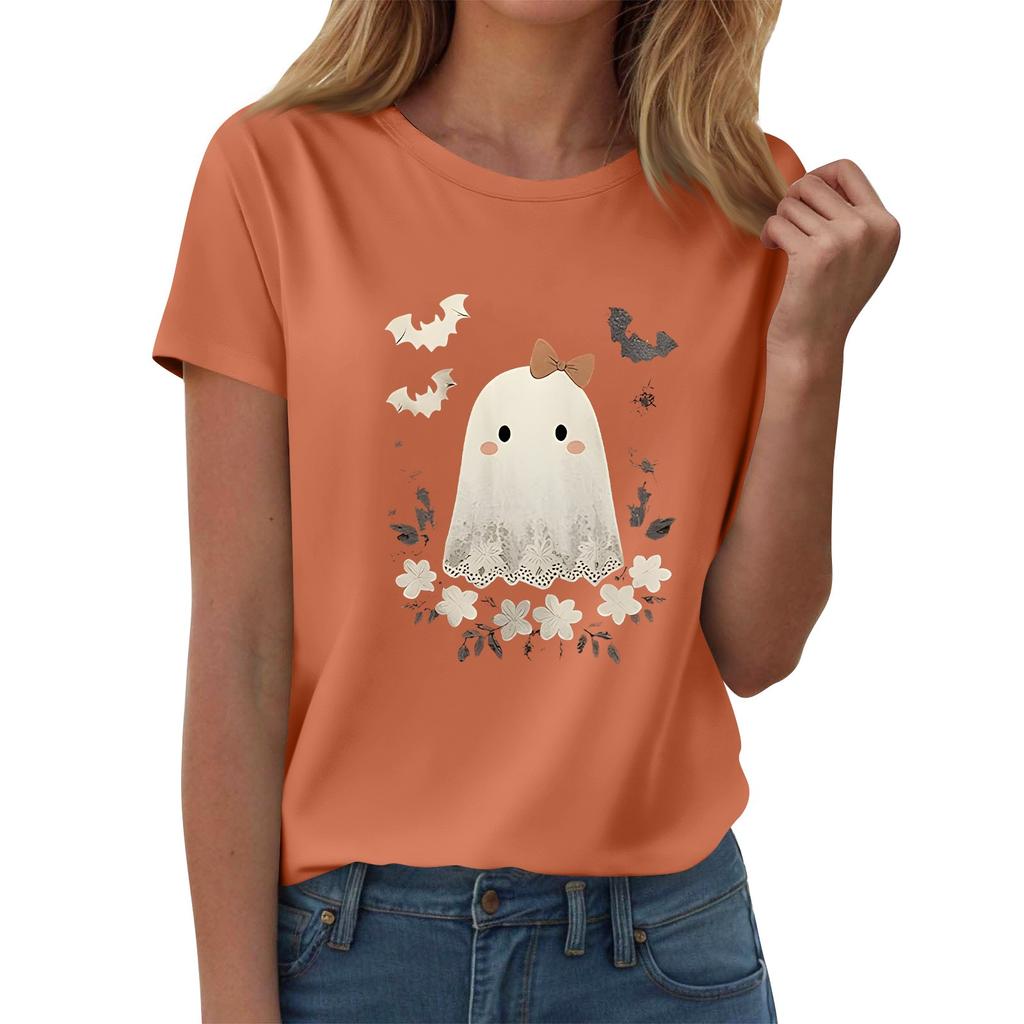 Женские футболки, Женские топы с коротким рукавом, Летняя мода, Повседневные стильные футболки с круглым вырезом, Туники