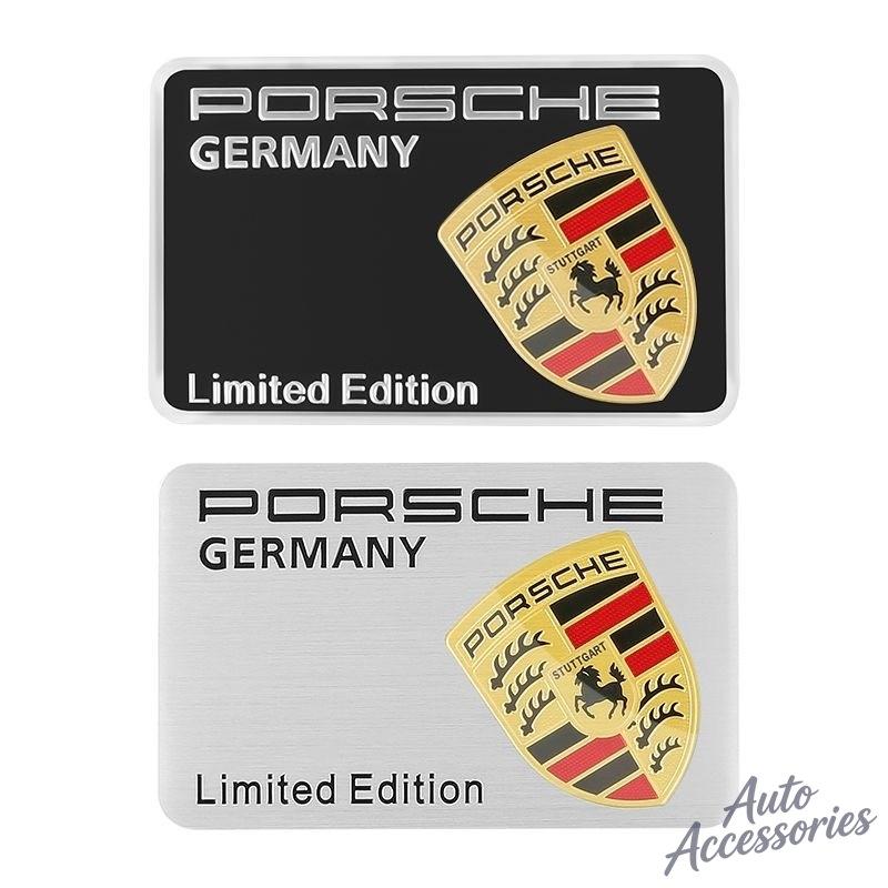 Car Styling 3D Aluminum Sticker Emblem Badge Decal Decoration For Porsche Cayenne Panamera Macan 718 911 918 944 Taycan Boxster IJCDF1