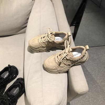 Кожаные туфли для папы, новые женские зимние туфли на толстой подошве, бархатные повседневные спортивные туфли в европейском стиле на толстой подошве