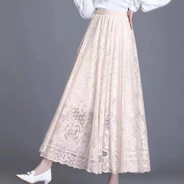 WTEMPO Весенне-летняя сетчатая юбка, модная утягивающая юбка трапециевидной формы с высокой талией, большая плиссированная юбка феи