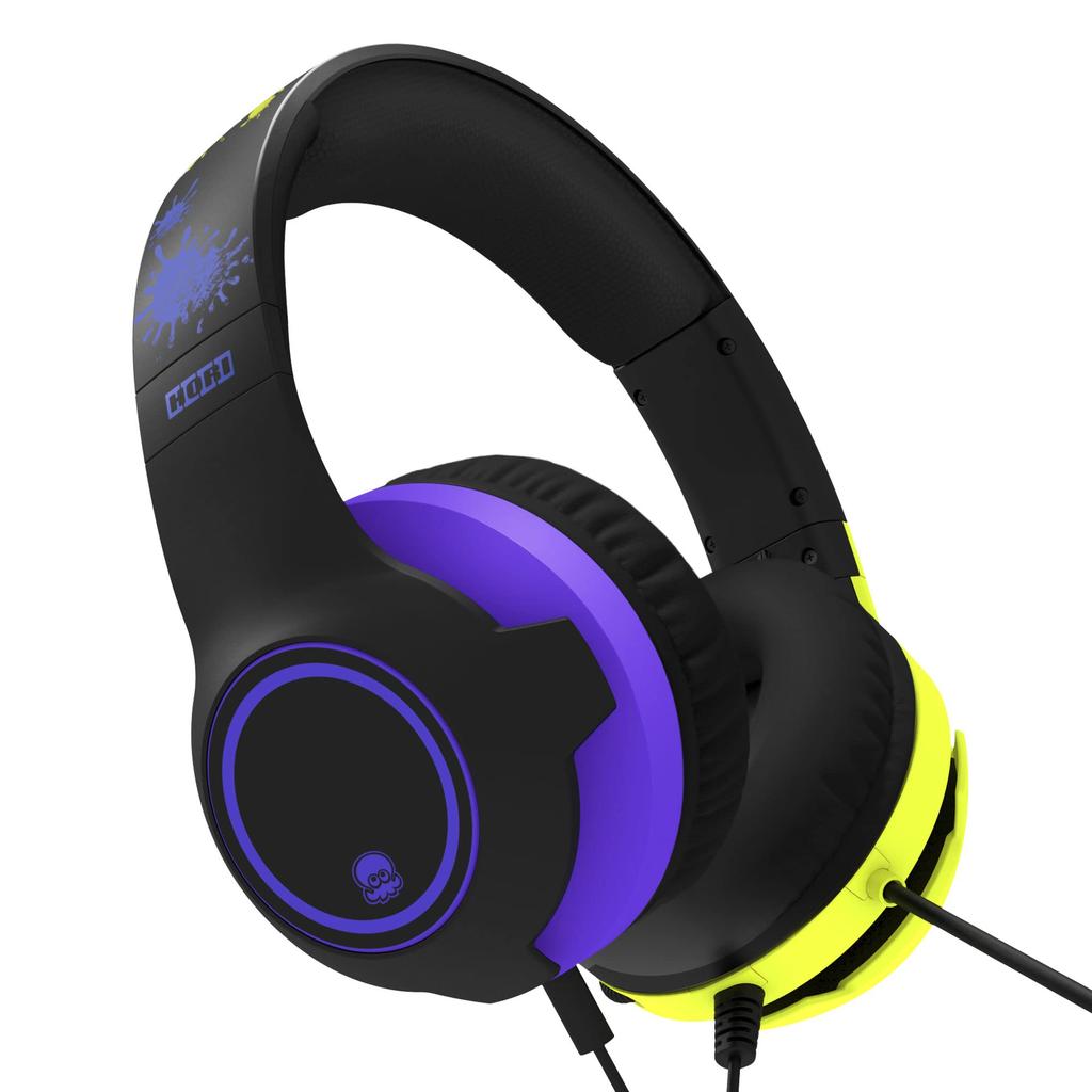 Лицензированная игровая гарнитура Splatoon 3 Hori Gaming Headset Standard для Nintendo Switch, совместимая с Lite и Organic [продукт Nintendo] [Также EL]