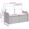 Garden Sofa Set with Cushions 5 pcs Black Poly Rattan