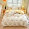4 Thick Brushed Bed Set Single Dorm Bedding Sheet Pillowcase Quilt Cover Fresh Style