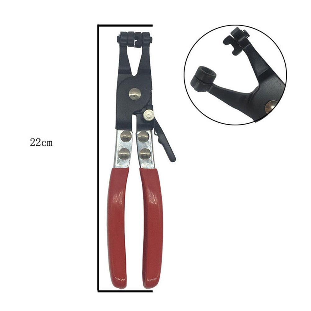 Car Tube Clamp Long Automotive Hose Clamp Pliers Straight Throat Tube Bundle Clamp Removal Tool Straight Smooth Handle Plier