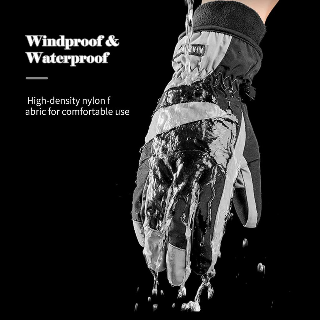 Men Women Winter Warm Gloves Touchscreen Gloves Anti-slip Windproof Waterproof Thermal Ski Gloves for Outdoor Running Cycling Biking Driving Hiking